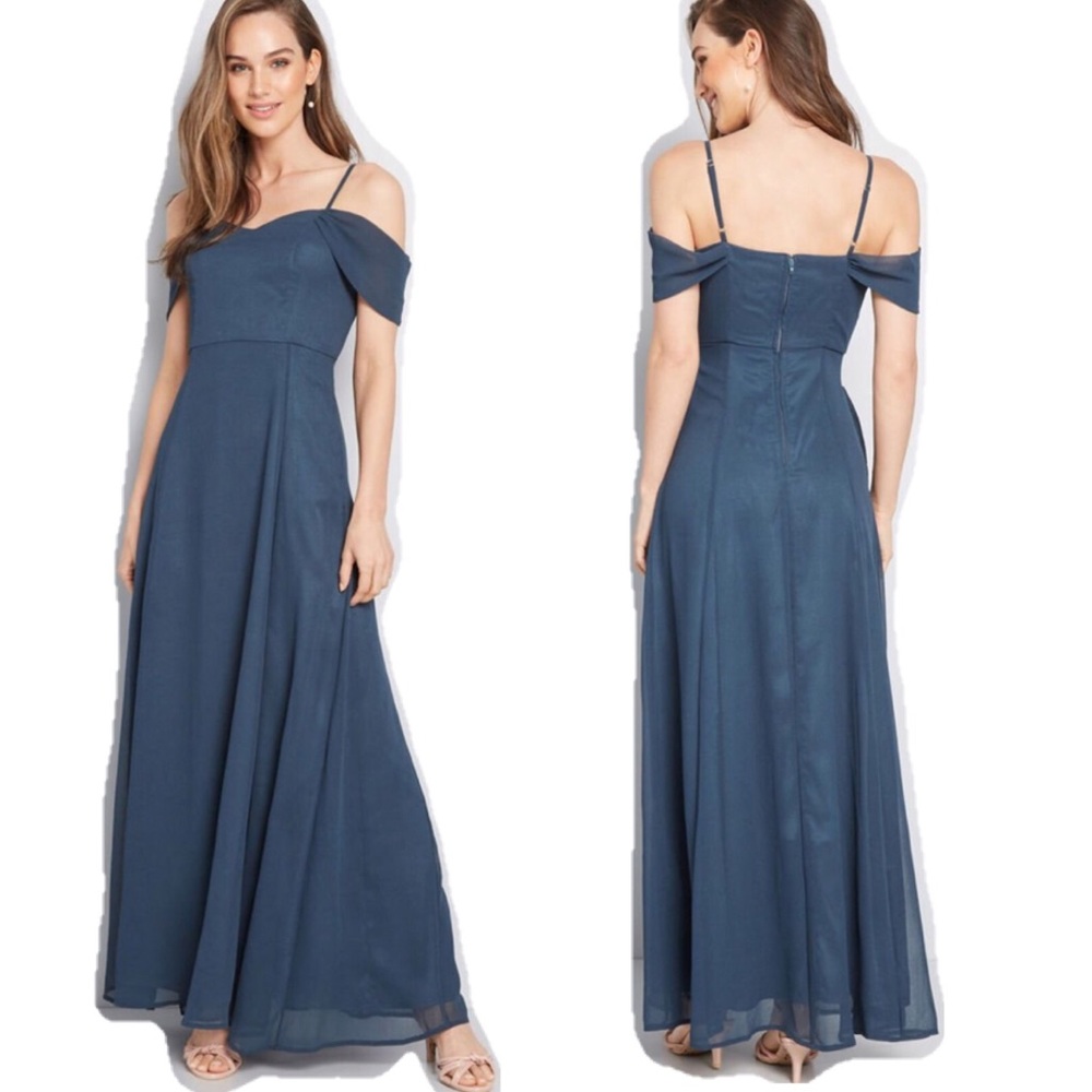 Slate Grey Ball Gown (Maxi) by ModCloth